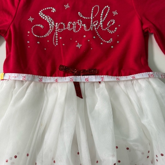 Zunie Christmas Sparkle Glitter Dress Size 4 - Picture 10 of 11